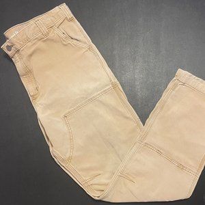 Vintage Carhartt Double Knees Khaki Tan Colour Some Distressing 40” x 33”